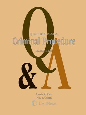 cover image of Questions & Answers: Criminal Procedure